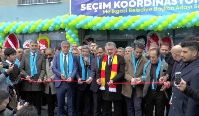 İYİ Parti Melikgazi Belediye Başkan Adayı Sedat Kılınç’ın Seçim Koordinasyon Merkezi Açıldı