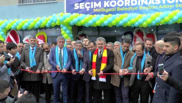 İYİ Parti Melikgazi Belediye Başkan Adayı Sedat Kılınç’ın Seçim Koordinasyon Merkezi Açıldı